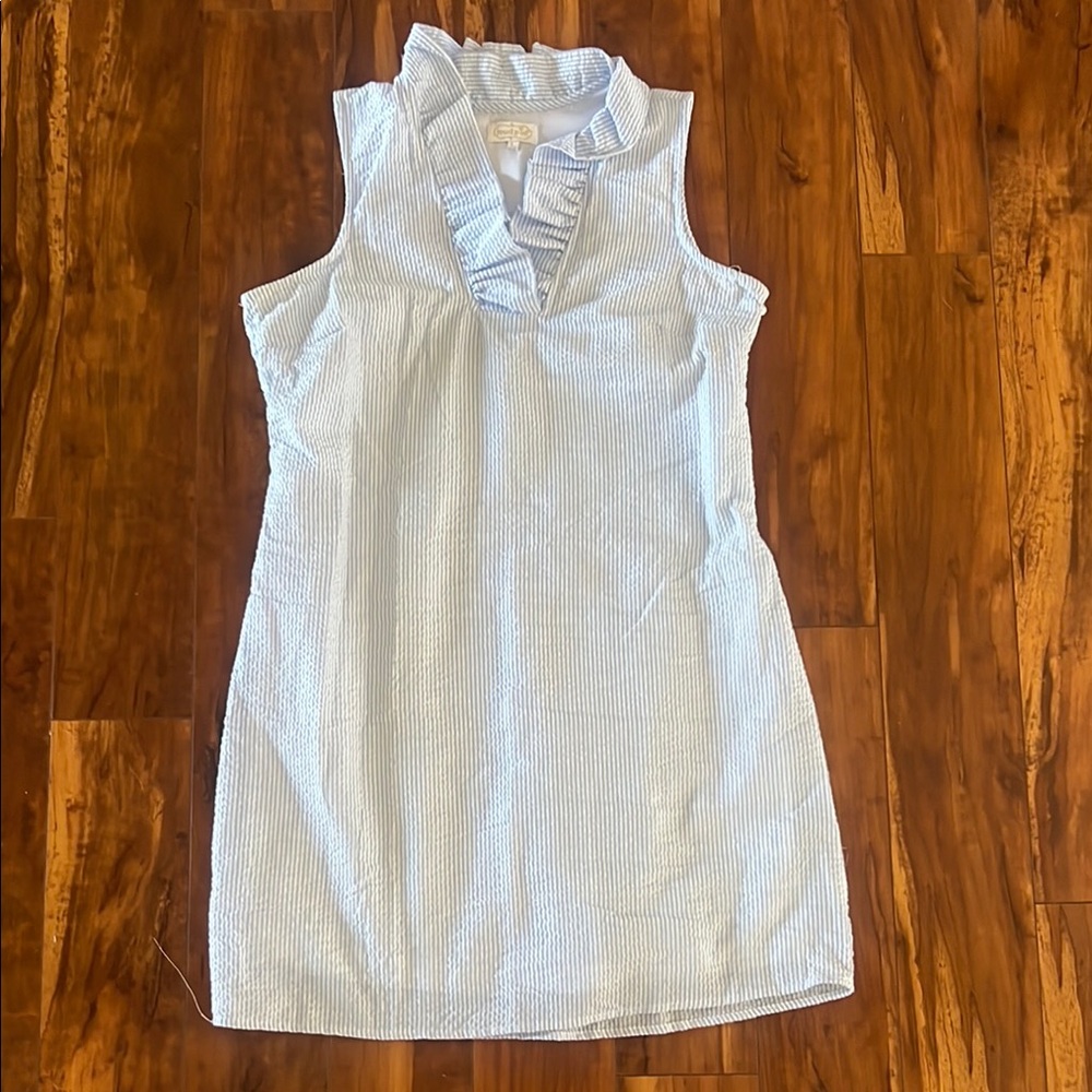 mud pie Seersucker Ruffle Collar Dress
